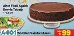 ALTIN FİLELİ AYAKLI SERVİS TABAĞI 33 CM